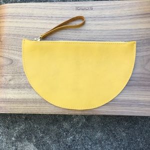 Half Moon Mustard Yellow Clutch